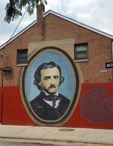 Artwork near the Poe house. Photo my own.
